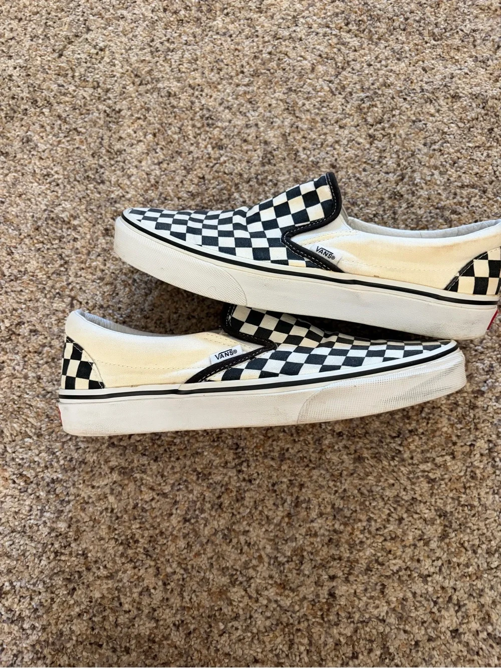 Vans Kids Checkerboard Slip-On Sneakers - Black & White
